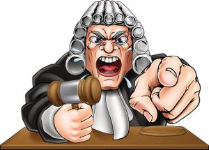 Angry Judge Cartoon